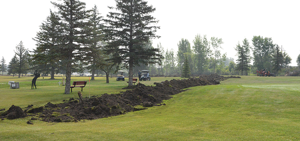 Irrigation Project Begins At Golf Course