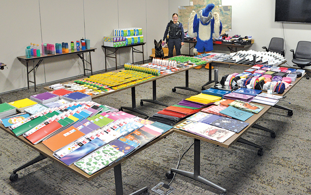 Stanley PD Offers Badges And Backpacks