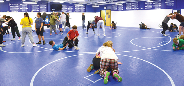 Wrestlers Ready To Hit The Mat